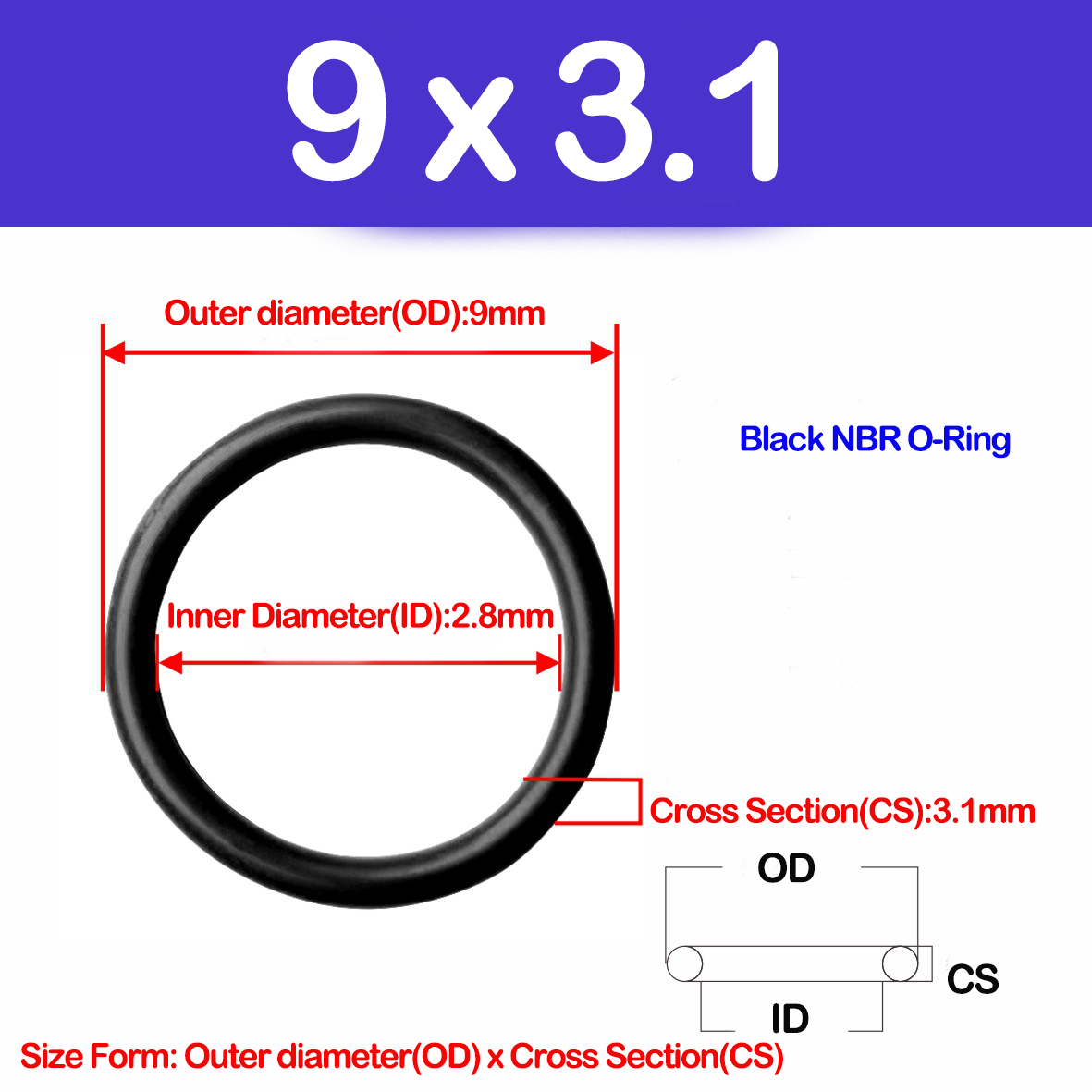 WD CS 3.1mm,NBR O Ring Sealing - Auto Repair Cs avaliação e preço