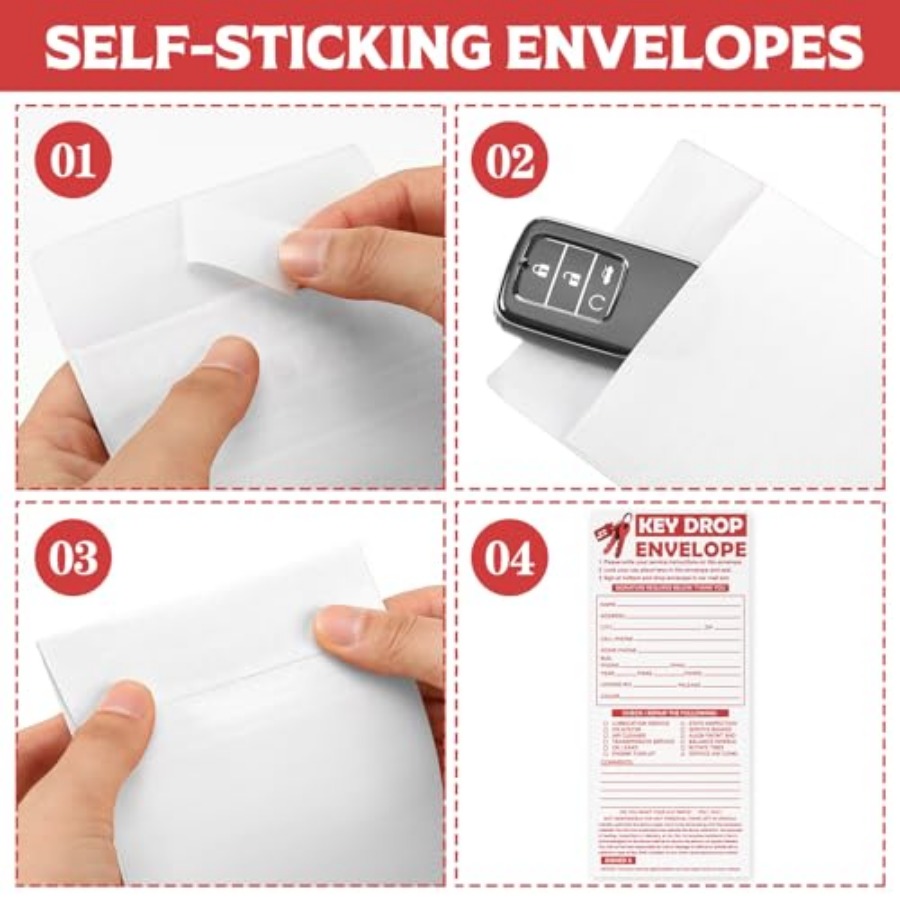 500 Pcs Drop Key Envelopes Aut - Auto Repair Shop Key Drop Box avaliação e preço